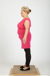 Whole Body Woman Casual Overweight Studio photo references